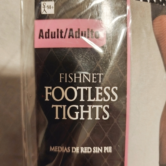 NWT Black Footless Fishnet Tights One Size Fits Most Sexy Lingerie Cosplay New - Picture 3 of 5